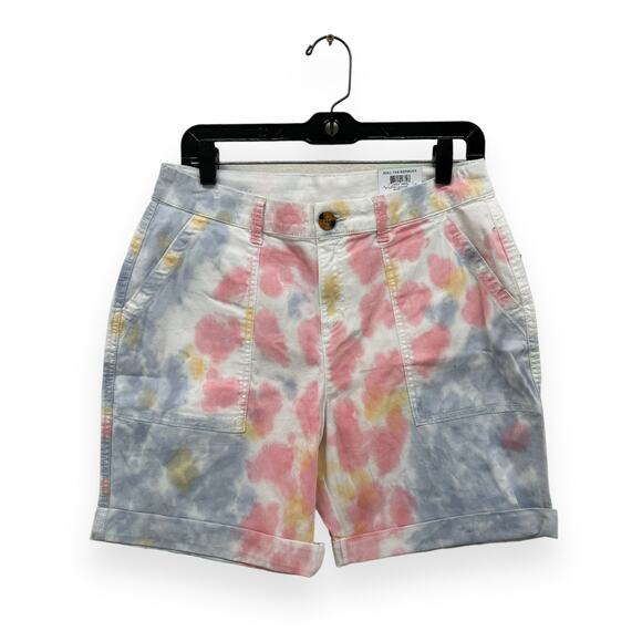 NWT Style & Co Marble Dye Roll Tab Bermuda Shorts Size 8 - Picture 1 of 5